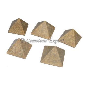 Gemstone Yellow Jade Small Pyramids