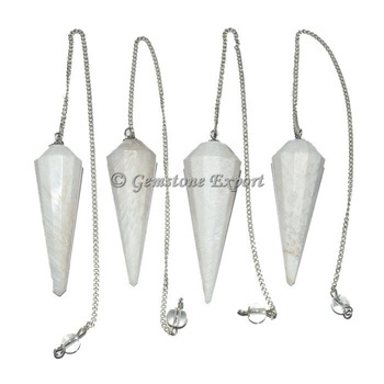 Gemstoneexport.com Gemstone Scolecite Faceted Pendulum, for Business Gift