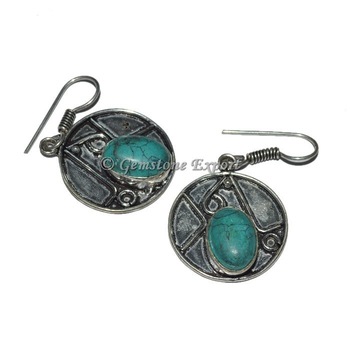GemstoneExport.com Tibetan Healing Stone Earrings, Occasion : Anniversary, Engagement, Gift, Party, Wedding