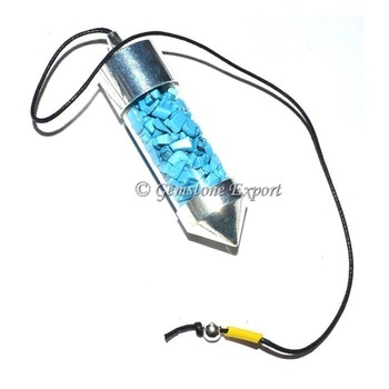Turquoise Pyrex Glass Chamber Pendulum, for Business Gift