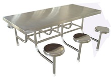 Stainless Steel Canteen Table and Chair, Color : Standard Color