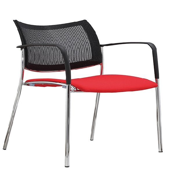 Mesh Back 19mm Tube Stellar Visitor Chairs, Color : Optional