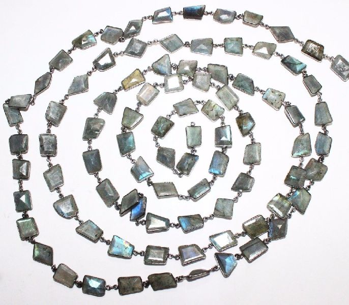Labradorite Blue Fair Multi Shape Chain