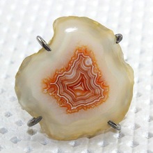 Natural Agate Slice Ring Jewelry
