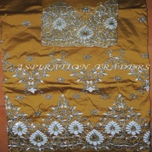 Elegance raw silk lace fabric