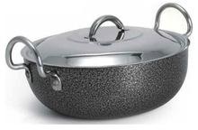 Hard Coating Aluminium Deep Kadai with lid