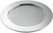 Stainless Steel Round Charger Tray, Certification : EEC