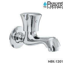 H2O PARKER Brass Body Round Handle Bib Cock, Color : Silver