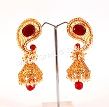 Designer Jhumka Earrings, Occasion : Anniversary, Engagement, Gift, Party, Wedding
