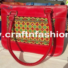 ELEGANCE Embroidered Leather Handbag