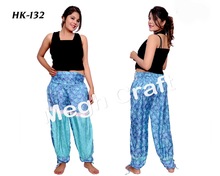 MEGH CRAFT Rayon Silk Harem Pant, Size : Large