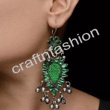 MEGH CARFT Tribal Long Afghani Earring, Occasion : Anniversary, Engagement, Gift, Party, Wedding