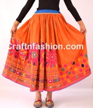 Vintage Gypsy Rabari Banjara Skirt, Technics : Embroidered