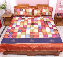 Reena Handicrafts 100% Cotton Bedding Sets, for Wedding, Feature : Washable Comfortable Durable