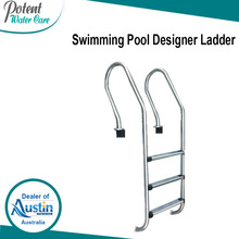 Austin Swimming Pool Designer Ladder, Color : Steel Silver Polished