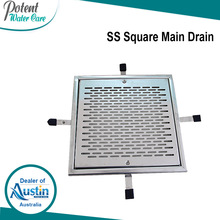 Steel/Stainless Steel SS Square Main Drain, Shape : Full Floor (Square)  