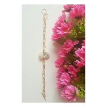 Gold Plated White D-Shape Simple Chain Bracelets