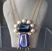 Gold Plated Window Slice Pearl Along With Spike Beautiful Handmade Necklace