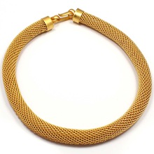 ,Lock Handmade Gold Plated Chain, Length : 18