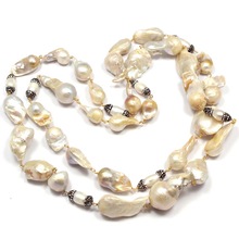 Turkish Long Pearl Connector Endless Long Beaded Jewelry Necklace