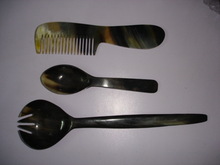 buffalo horn cutlery sets including serving spoons