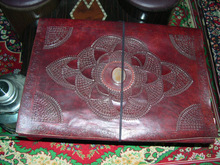 Embossed leather journals in large, Style : Antique Imitation