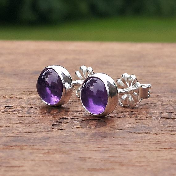 Amethyst Stone Bead Gemstone Earring, Occasion : Anniversary, Engagement, Gift, Party, Wedding