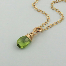 Peridot Hydro shimmers teardrop pendant, Occasion : Anniversary, Engagement, Gift, Party, Wedding