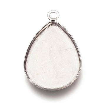 Stainless Steel Teardrop Bezel Cabochon Pendant, Occasion : Anniversary, Engagement, Gift, Party, Wedding
