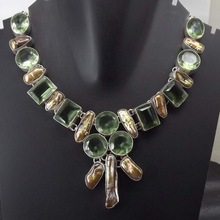 Green Amethyst Glass Necklace