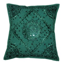 New Green Mirror work cushion cover, Style : handmade