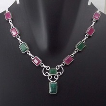 PANPALIYA Ruby, Emerald Necklace, Occasion : Anniversary, Engagement, Gift, Party, Wedding