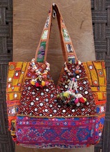 PANPALIYA Cotton Fabric Vintage Banjara Hand Bag