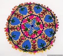 round cushion cover wool