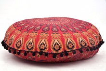 Round Pillow Cover Mandala Cushion Cover