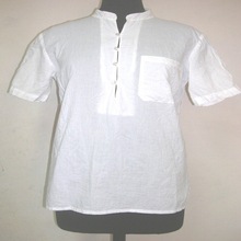 Pnm overseas 100% Cotton Band Collar men shirt, Technics : Plain Dyed