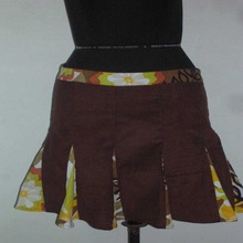 Cotton Pleated skirt, Technics : Garment Dyed
