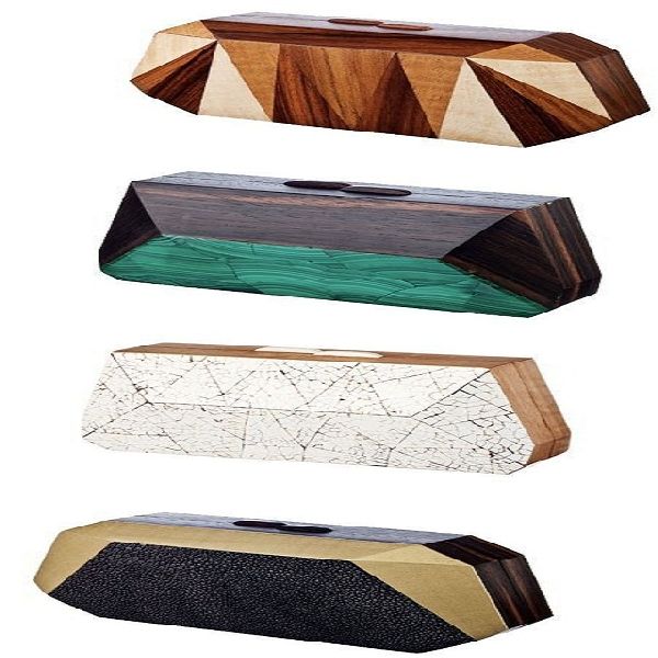 Ladies Wood and Resin Clutch Purses