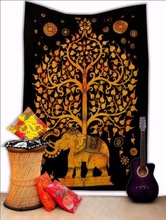 Elephant Tree Of Life Psychedelic tapestry Wall Hanging