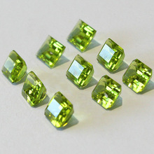 Emerald Cut Faceted Green Natural Peridot Loose Gemstone
