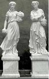 pair of Lady White Marble