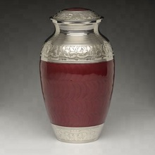 Metal Aluminium enamel Cremation Urn, Style : Modern Art Antique