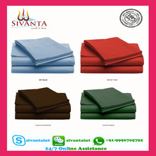 SIVANTA Plain Dyed Cotton Bedding Set, Size : Full, Twin, King Super King