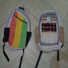 Hemp backpack bags, Style : PATCHWORK HIPPIE STYLES, Ethnic