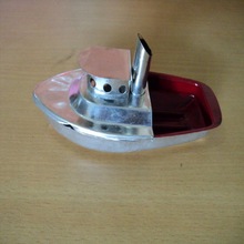 TIN METAL silver tug boat toys, Color : MIX 8 COLOURS