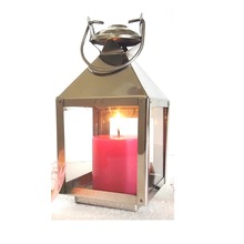 KHAN EXIMPO Metal Stainless Steel Candle Lantern, Style : Moroccan