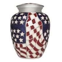 Aluminum Urn American Flag, Style : Classical, Cremation