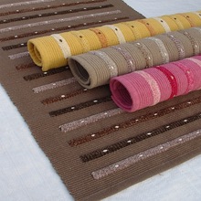 100% Cotton Outdoor Floor Mat, for Bath, Car, Exercise, Prayer, Pattern : Textured, Stripes