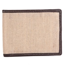Jute-Leather Bi-fold Wallet, for Daily, Feature : Eco-friendly Material