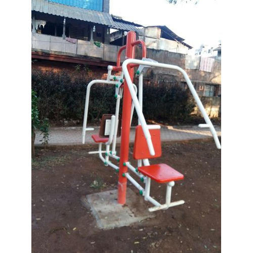 Mild Steel Outdoor Chest Press, Color : Red